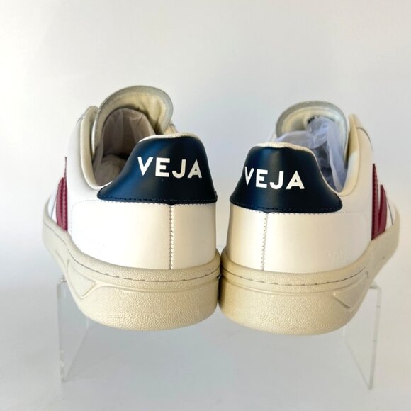 Veja V12 White Marsala Red Nautico Men Size 42 US9 - Picture 5 of 12